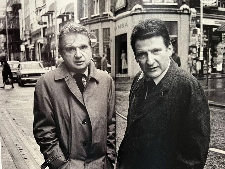 London, 1974. Francis Bacon & Lucian Freud. Freud famously loathed having his photo taken & physically assaulted paparazzi more than once📸Harry Diamond