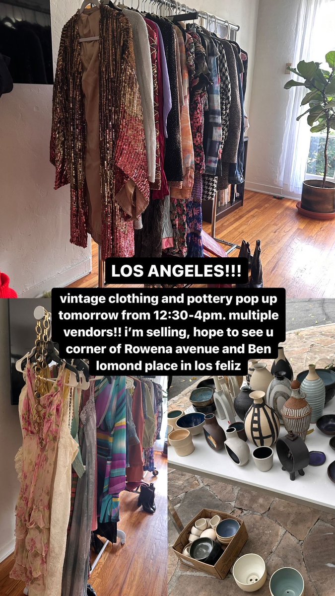 if ur in LA!! vintage pop up tomorrow !!!