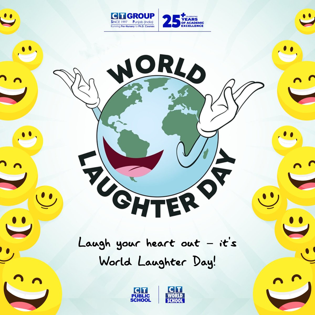 Let the laughter ripple, hearts giggle, and spirits soar! Happy World Laughter Day! 😄🌍 #ctgroup #morningpost #ctu #ctps #ctw #teamct #ctians #ctfamily #happyworldlaughterday