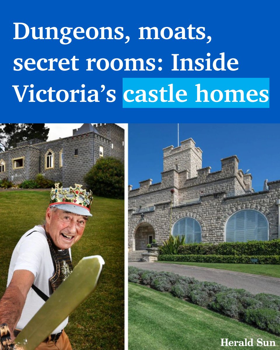 Move over Hogwarts, these palatial medieval-like properties in Melbourne and regional Victoria have dungeons, moats and secret rooms aplenty. Don your crown and take a look. > bit.ly/3QrRn1q