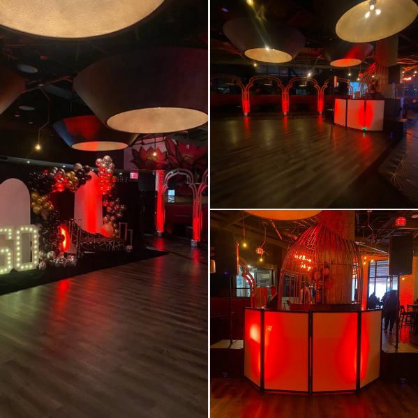 Get ready to party! #DJShiv is on the decks tonight w/ #mcriju to celebrate Nishi's 50th birthday! Let's raise a glass & get this party started & celebrate in style! Cheers! Shoutout to Dhoom Restaurant for excellent setup! #ShiVishTeam #Nishi50th #50thbirthday #50thcelebration