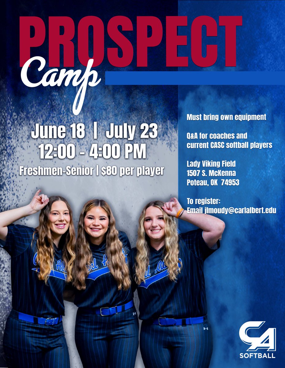 We are excited to see familiar and new faces at our kid’s skills camp and prospect camps this summer! 🥎