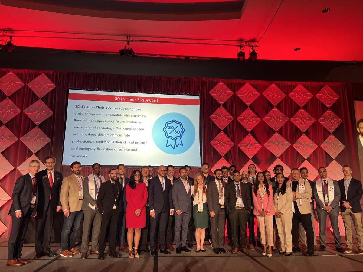 Celebrating our second class of SCAI's 30 in Their 30s recipients, an annual award that recognizes the accomplishments of early-career interventional cardiologists who have the qualities required to be one of the field's future leaders. #SCAI2024