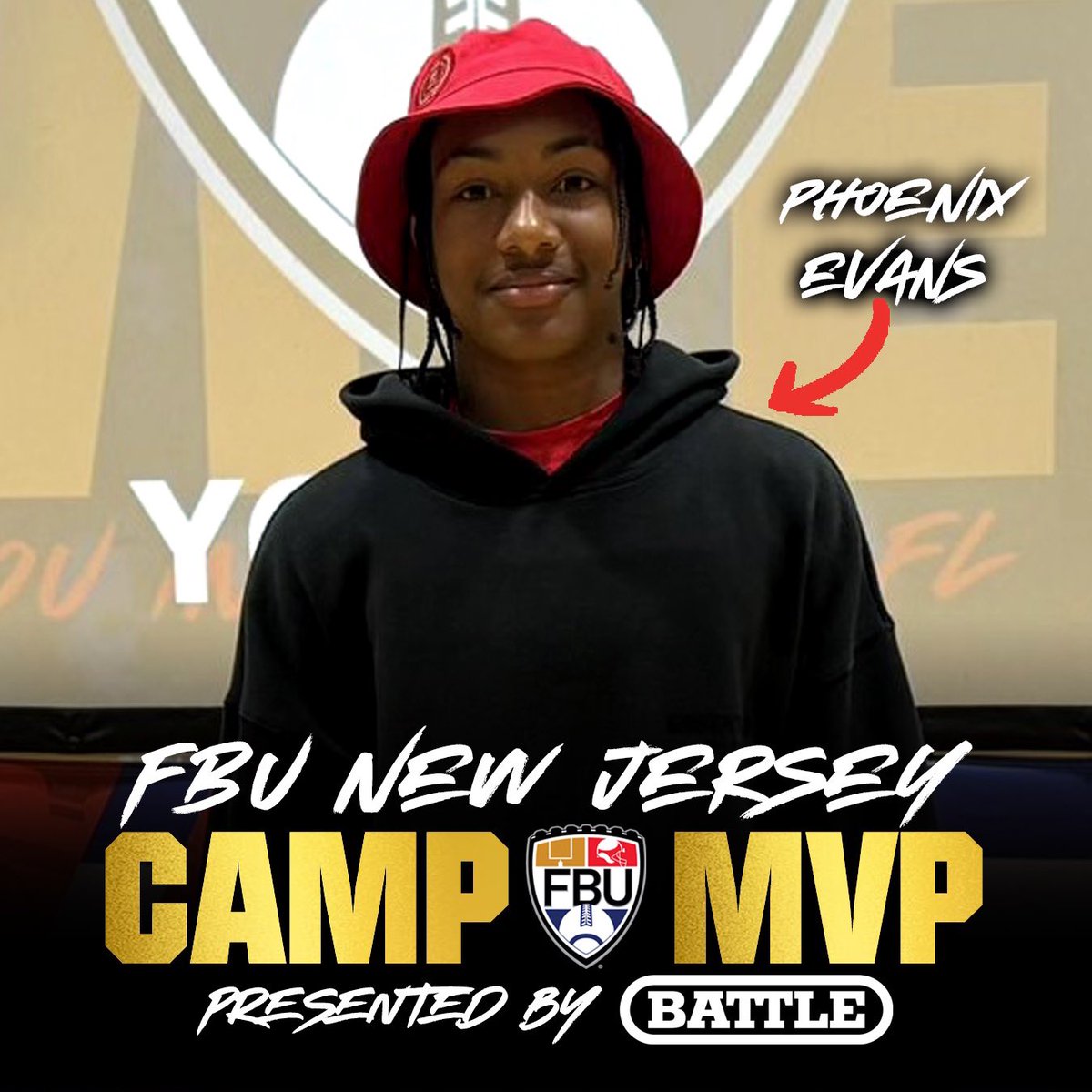 MVP STATUS ✅ Congratulations to Phoenix Evans on being named the Middle School Battle Sports Camp MVP at FBU New Jersey 👏👏 See you in Paradise 🌴🏈 #PathToNaples #ParadiseCoast #FBU #GetBetterHere