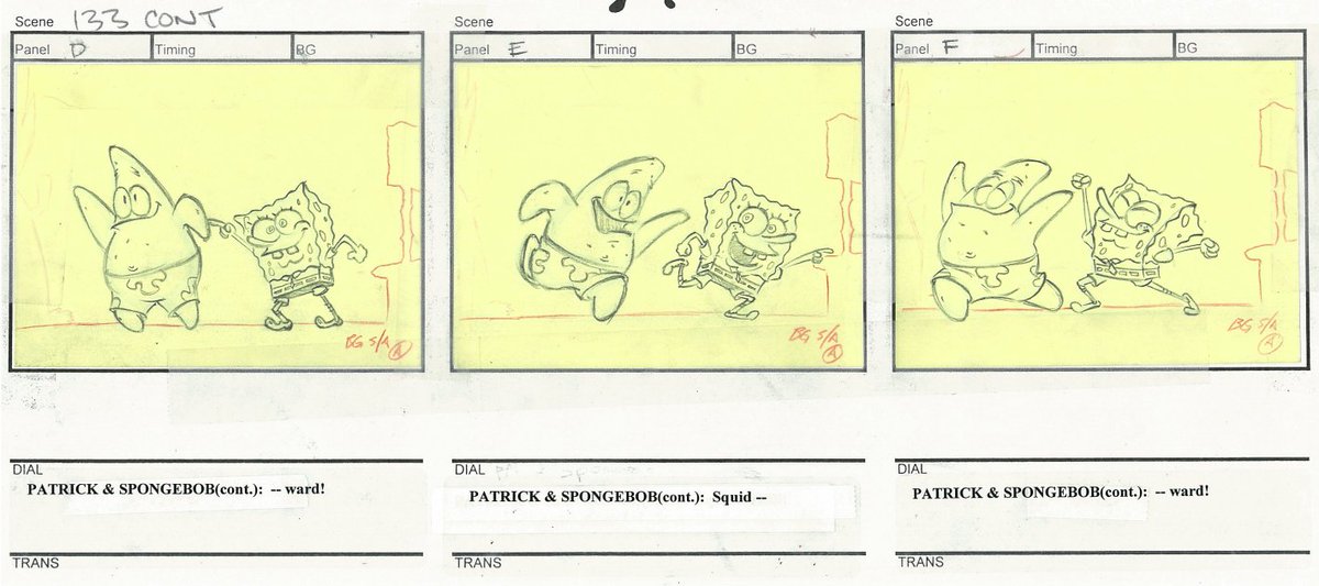 Storyboards from the episode 'Bubblestand.'