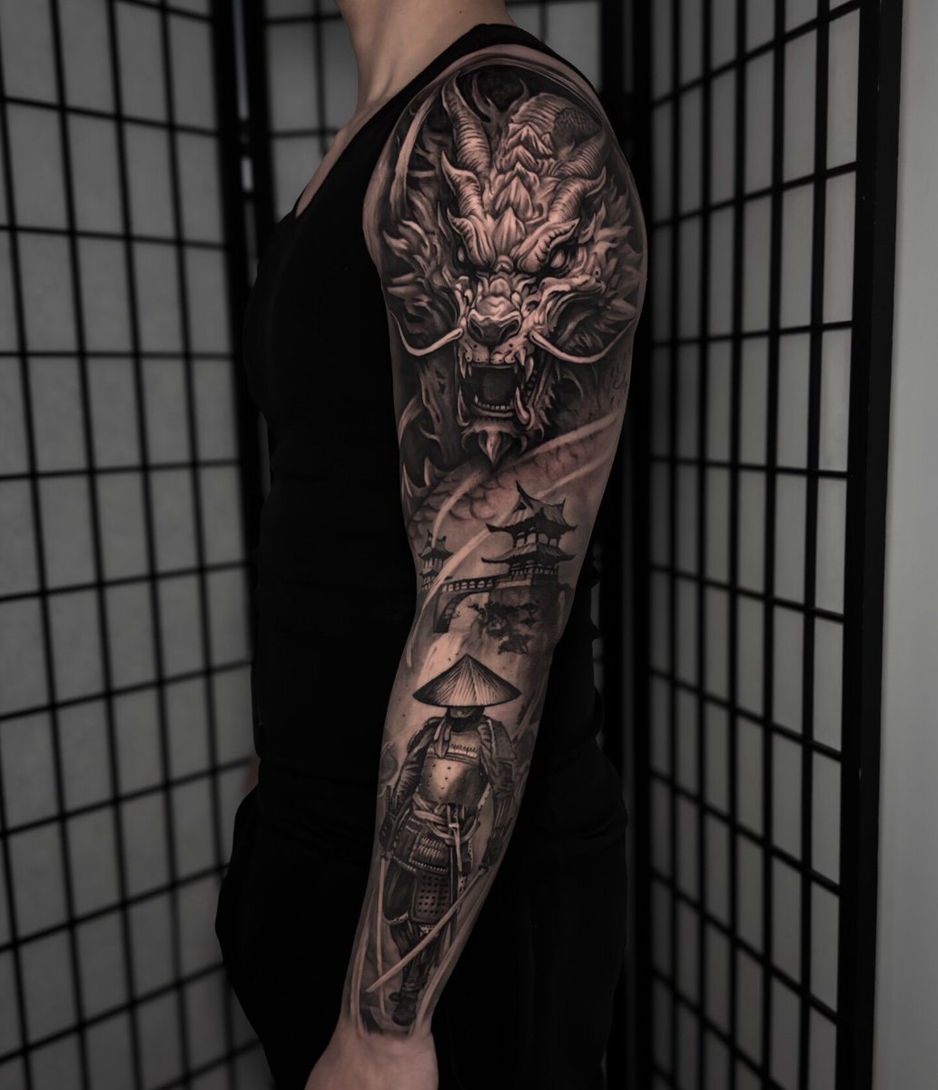 Amazing full-sleeve tattoo by Alex Niglio Tattoos by Melbourne 

#tattoo #tattooideas #tatts #tattoodesign #designideas #tattoos #inked #artist #australianartist #tattooer #tattooist #amazingtattoo #tattoodesignideas #tattooconnect 
#fullsleeve #blackinked #dragontattoo