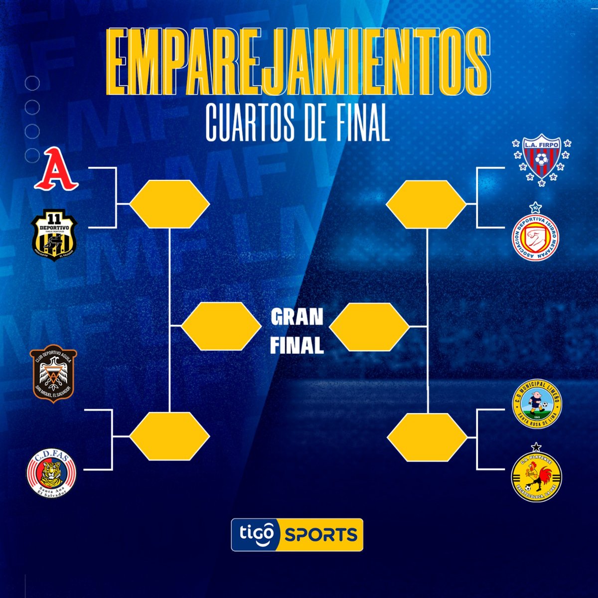 #LaPrimeraEnTigoSports | ¡LISTOS LOS CRUCES DE CUARTOS DE FINAL! 🤩🔥⚽

Culminó la fase regular y entramos a las etapas emocionantes y decisivas del torneo 🤯💥 

¿Cuál cruce consideras más difícil? ¿Quiénes crees que pasarán? 🤔