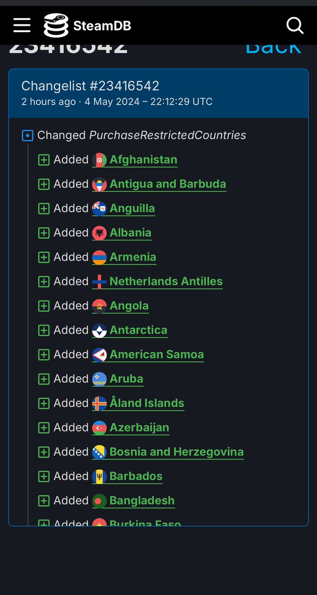 Holy Shit Sony has now delisted Helldivers 2 from being purchased on Steam in 177 countries. 

It also seems at least some people in those countries who have already purchased the game, can no longer play it. 

steamdb.info/sub/137730/his…