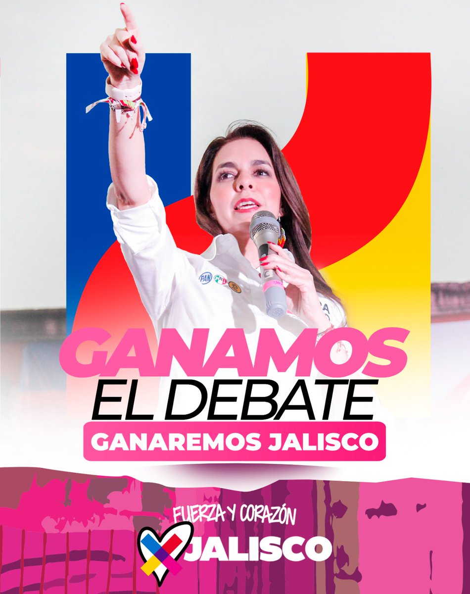 Con claridad y sobre todo propuestas, @LauHaro ganó el debate y este 2 de junio ganaremos Jalisco. #PorUnJaliscoSeguro