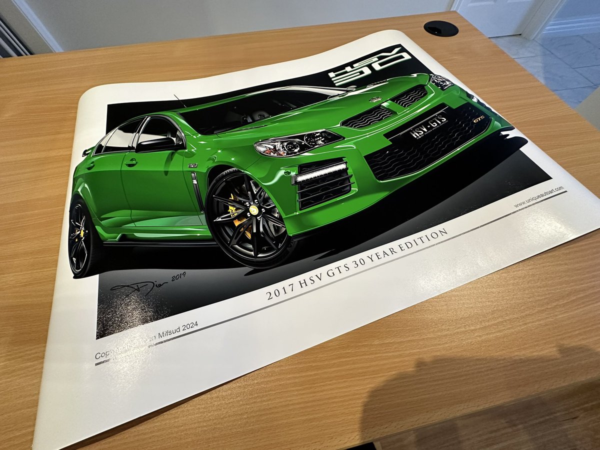 2017 Holden VF GTS digital illustration and printed in 300GSM archival stock.  #trending #Holden #ArtistOnTwitter