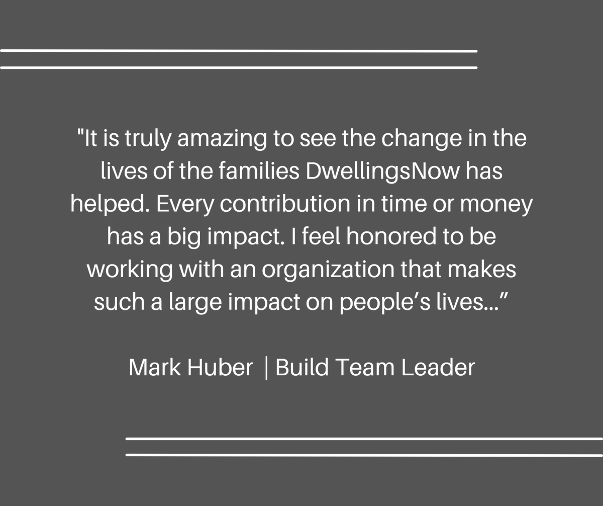 We are in agreement with this #SaturdayStory that to build homes is to change lives, and we are grateful for each and every opportunity to do so! 

#DwellingsNow #BuildHomesChangeLives
