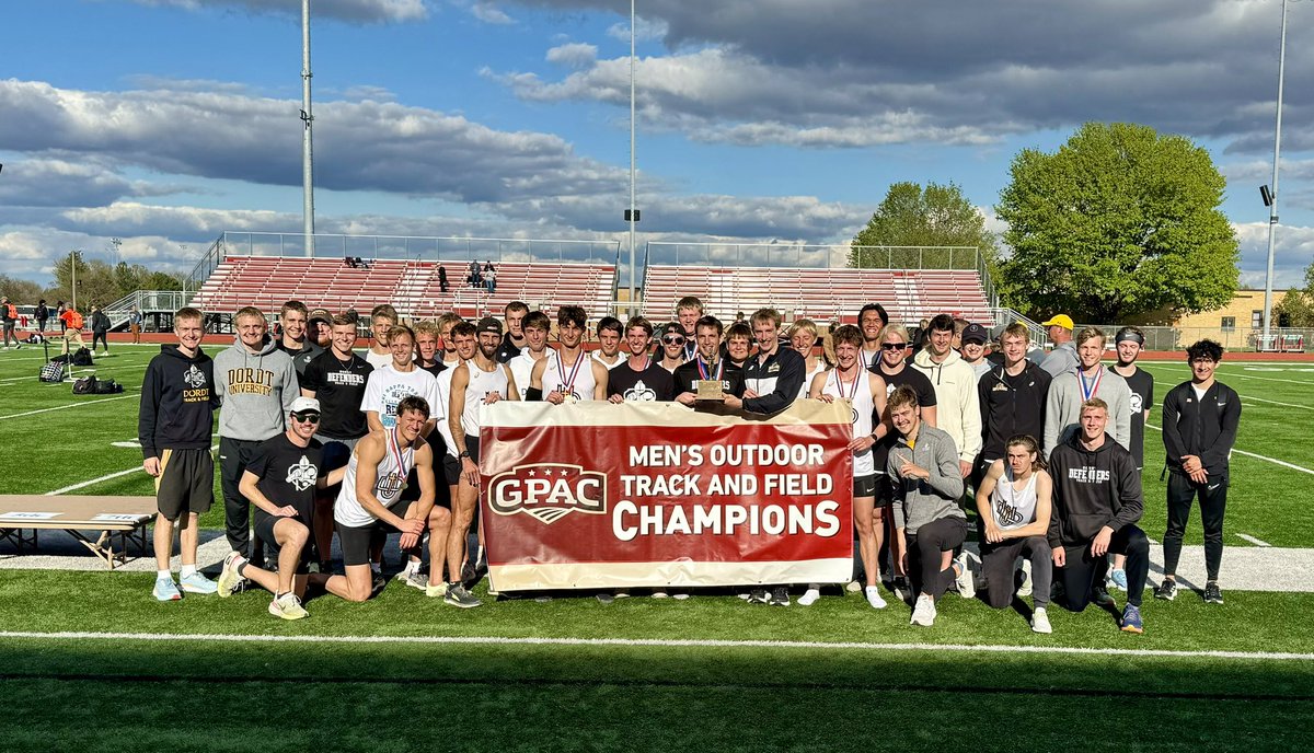 The 2024 GPAC Men’s Outdoor Track and Field Champions from @dordtdefenders