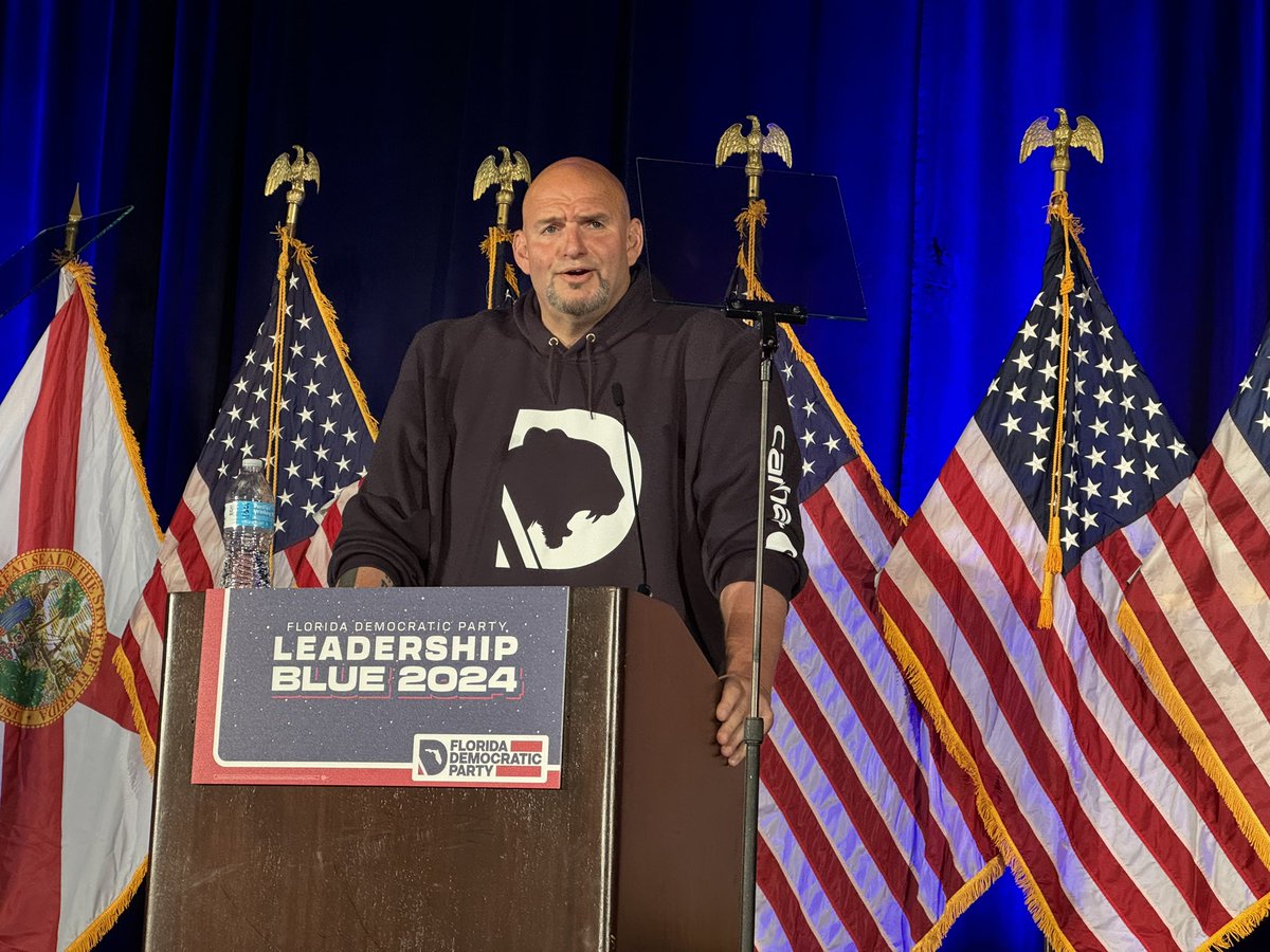 “I’ve had problems with dress codes. I occasionally have been seen in the Senate with hoodie. Some people on social media even called me the “Florida Man of the Senate.” I consider it a badge of honor.”
— U.S. Senator @JohnFetterman 
#LeadBlue24