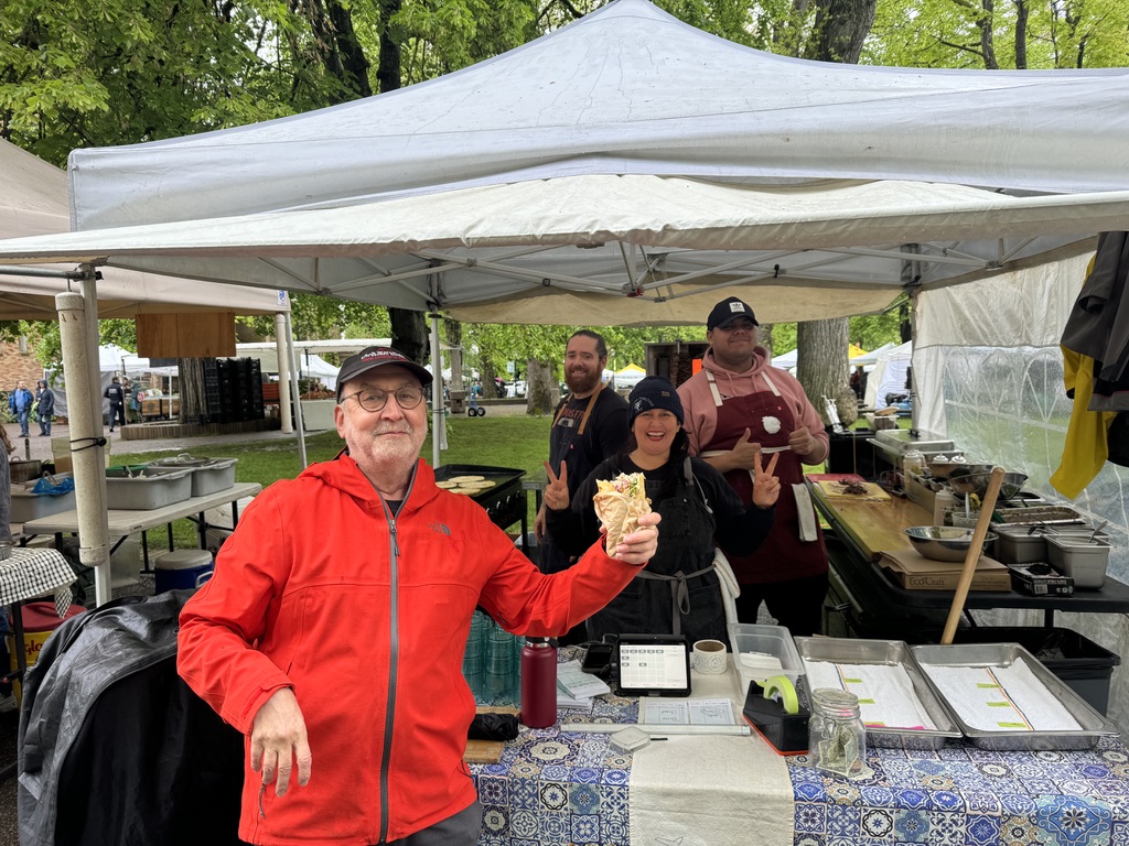 There were bright spots at the Farmer's Market, especially the vendors and customers who showed up to support them despite the inconvenience of some being relocated away from the library block. I had my obligatory roti from my friends Elise and David at Roam.