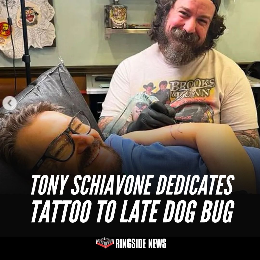 What do you think of this tattoo that Tony Schiavone got in memory of his beloved dog Bug? ringsidenews.com/2024/05/04/ton…