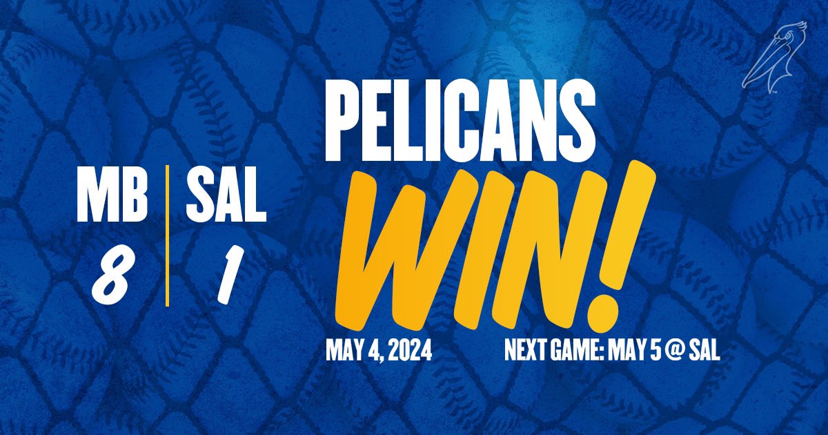 We love to see it.

Pelicans go for the series victory tomorrow.

#MBPelicans | #YouHaveToSeeIt