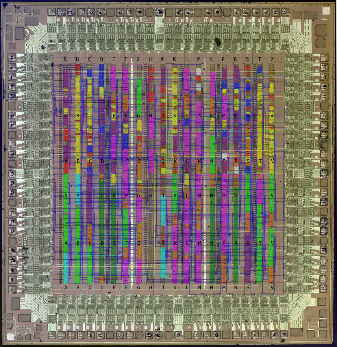 A Namco ROZ chip similar in capabilities than the Konami 051316. This was part of some paid work, files will be released after embargo.