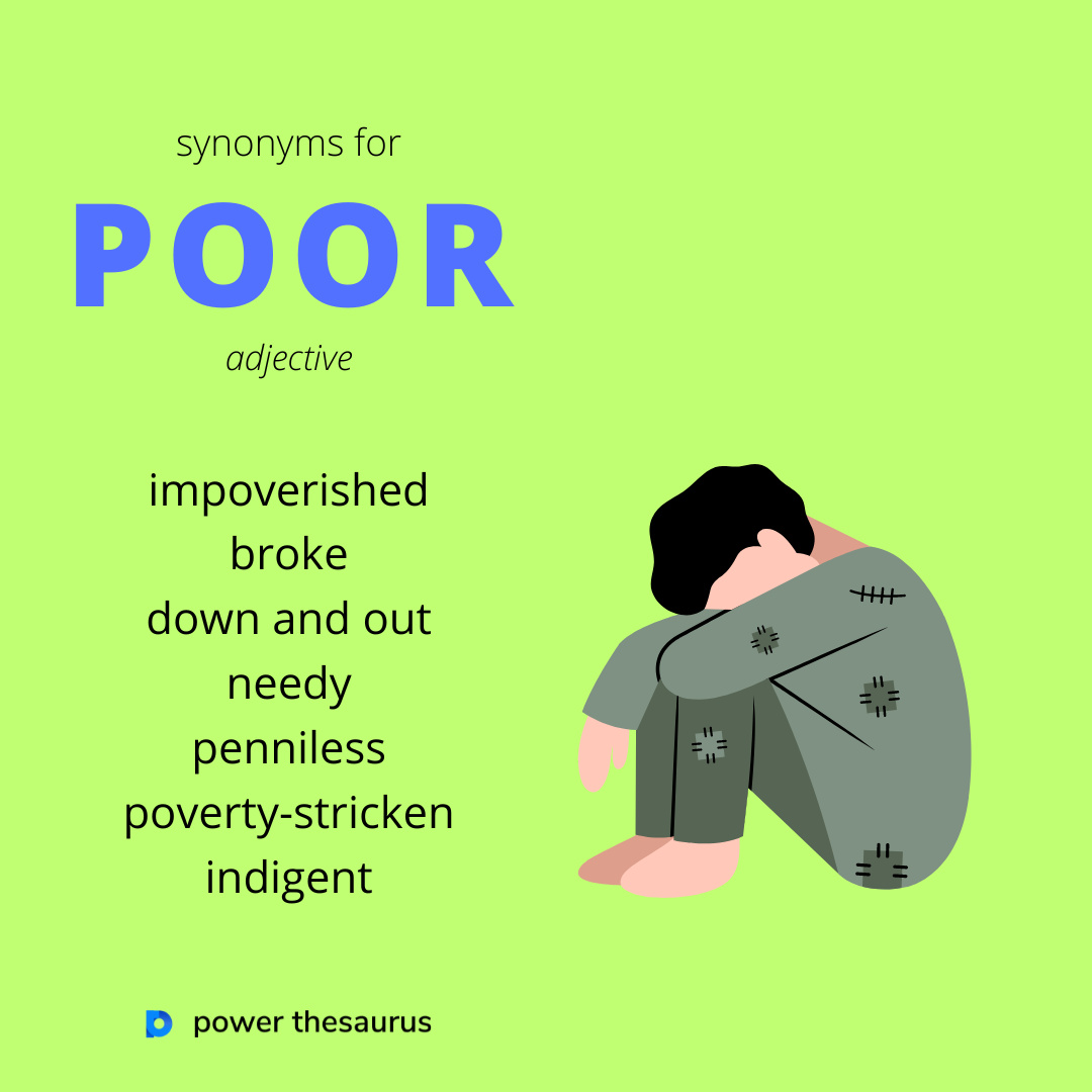 thsr.us/poor

Someone who is poor has very little money and few possessions.
E.g. 'He was one of thirteen children from a poor family.'

#synonym #thesaurus #learnenglish #ielts