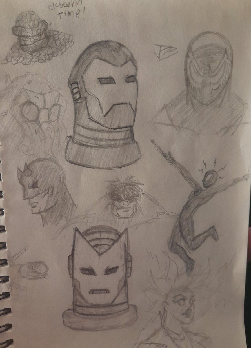 Some trad marvel doodles from about a year ago(?) I'd post more traditional stuff, but the only camera I have has like a -16 resolution.
Lol