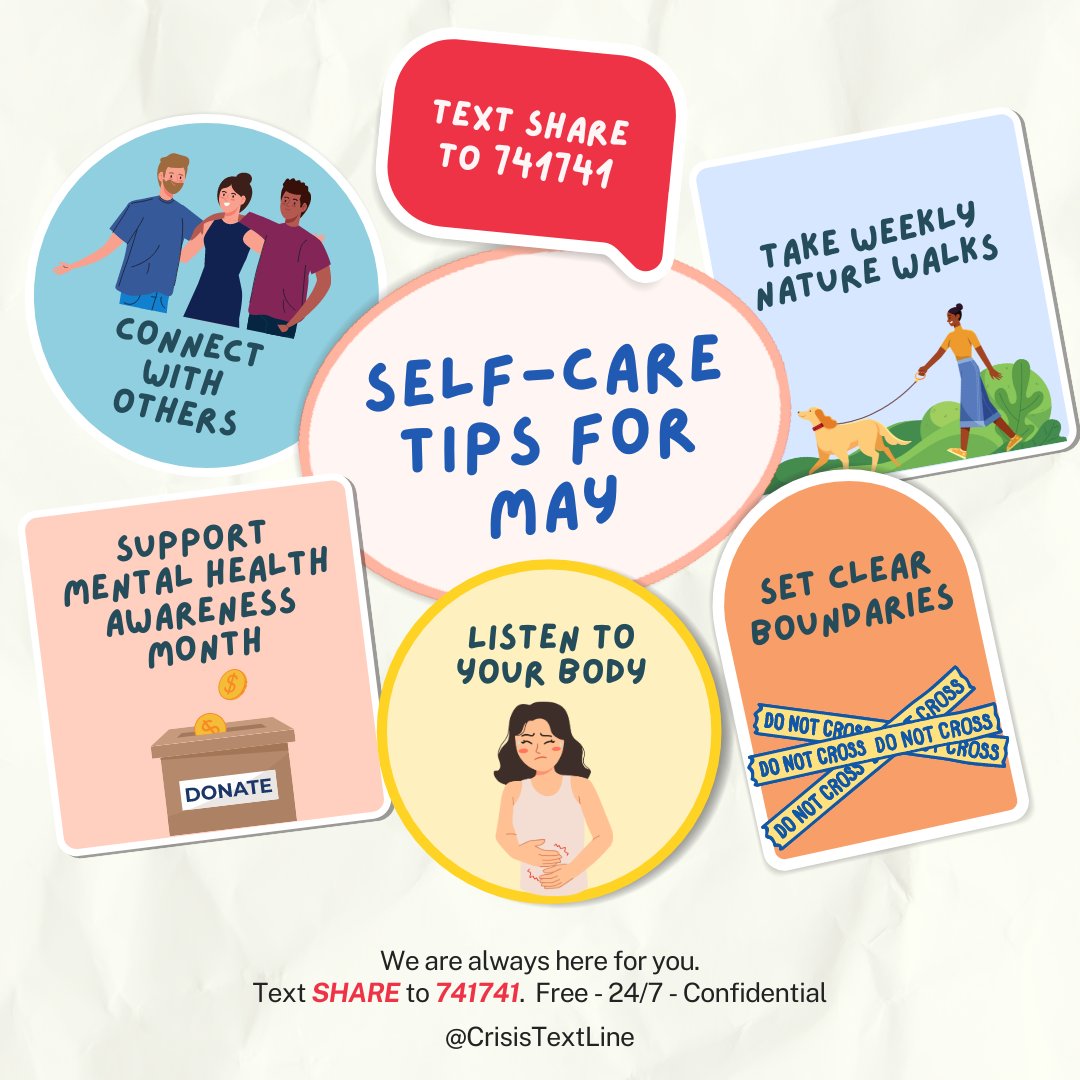 May is #MentalHealthAwarenessMonth, and we're sharing 6 essential self-care tips to prioritize your well-being. Let's make self-care a daily habit and nurture our mental health together.💆✨ How do you prioritize your mental health?👇