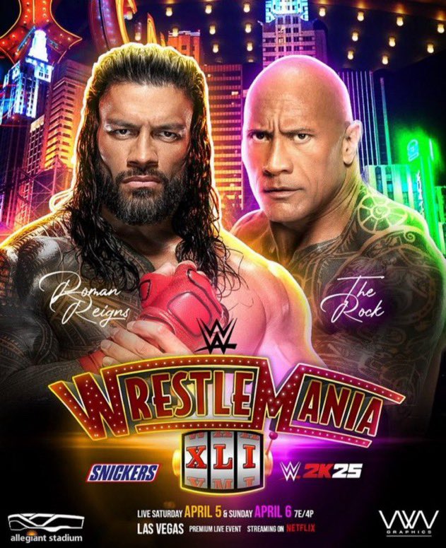 Long term storytelling 

The rock and Roman reigns confirmed their match for wrestlemania in Las Vegas 

….but they didn’t say which one.