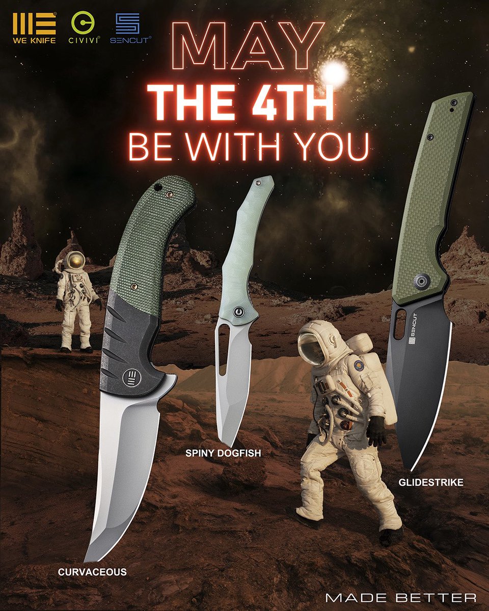 Happy Star Wars Day! May the 4th Be With You! ✨ Step into the adventure with our knives. Which design speaks to your inner adventurer? Share your favorite style in the comments below! #StarWarsDay #knives #outdoors #maythe4thbewithyou