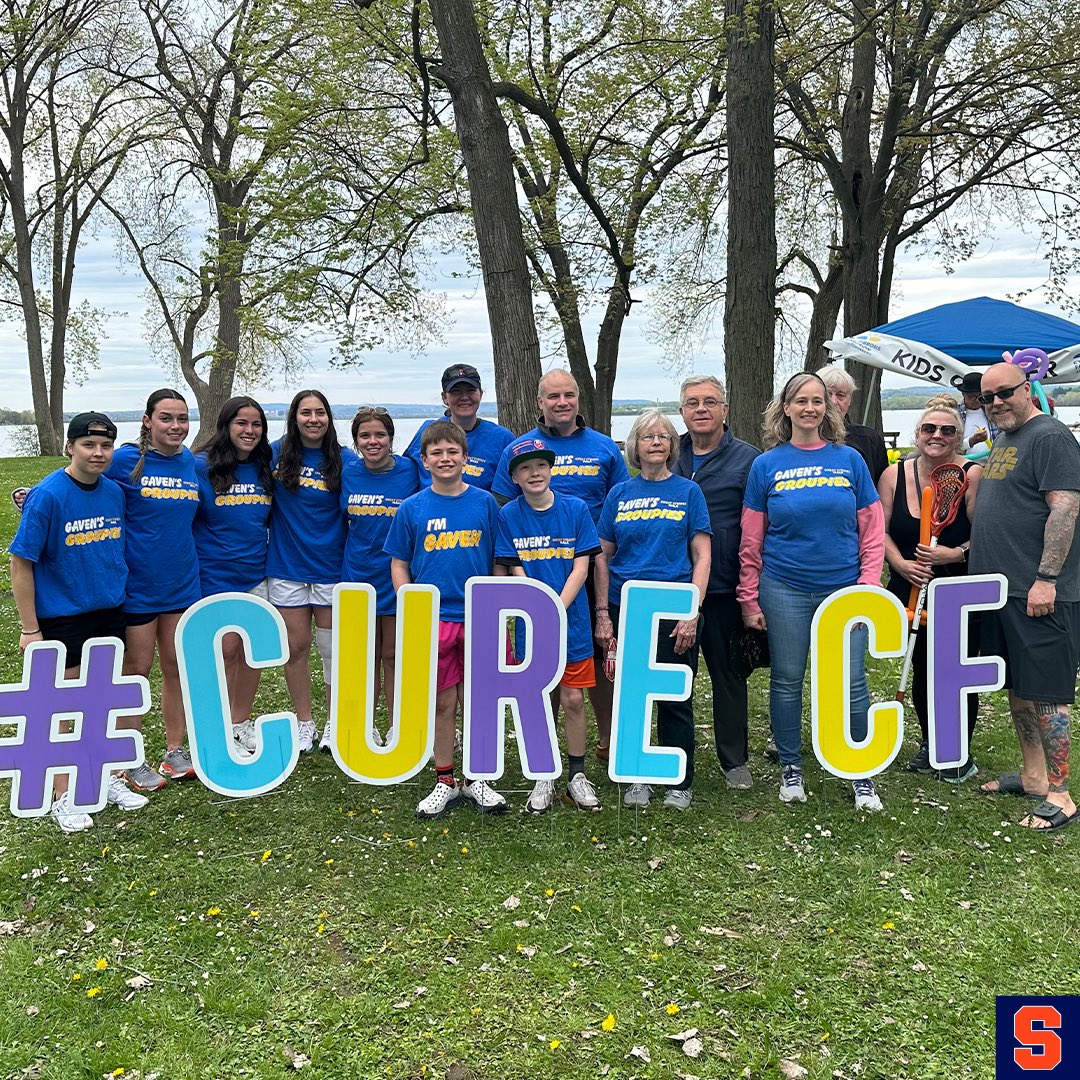 Awesome morning at the Great Strides Walk at Onondaga Lake Park to raise money to find a cure for Cystic Fibrosis as a part of Gaven’s Groupies! Gaven is a  member of @GoTeamIMPACT and is a partnered with @CuseMLAX 

#ichuSe