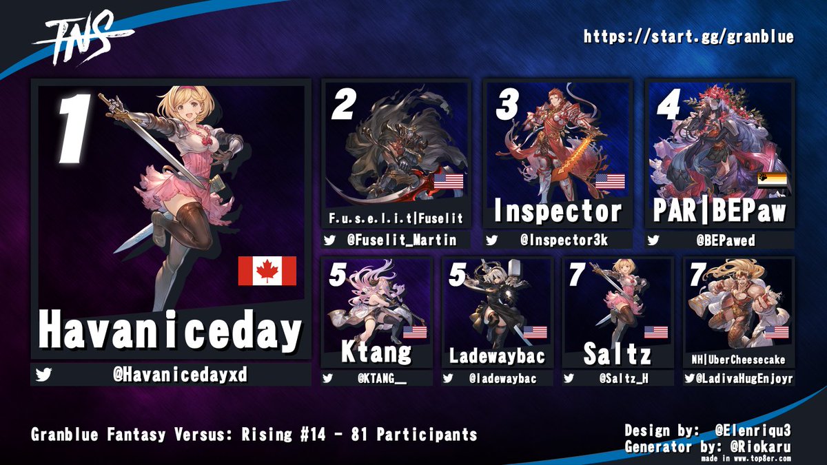 Congrats to @Havanicedayxd for winning TNS today! @Fuselit_Martin @Inspector3k @BEPawed @ktang__ @ladewaybac @Saltz_H @LadivaHugEnjoyr