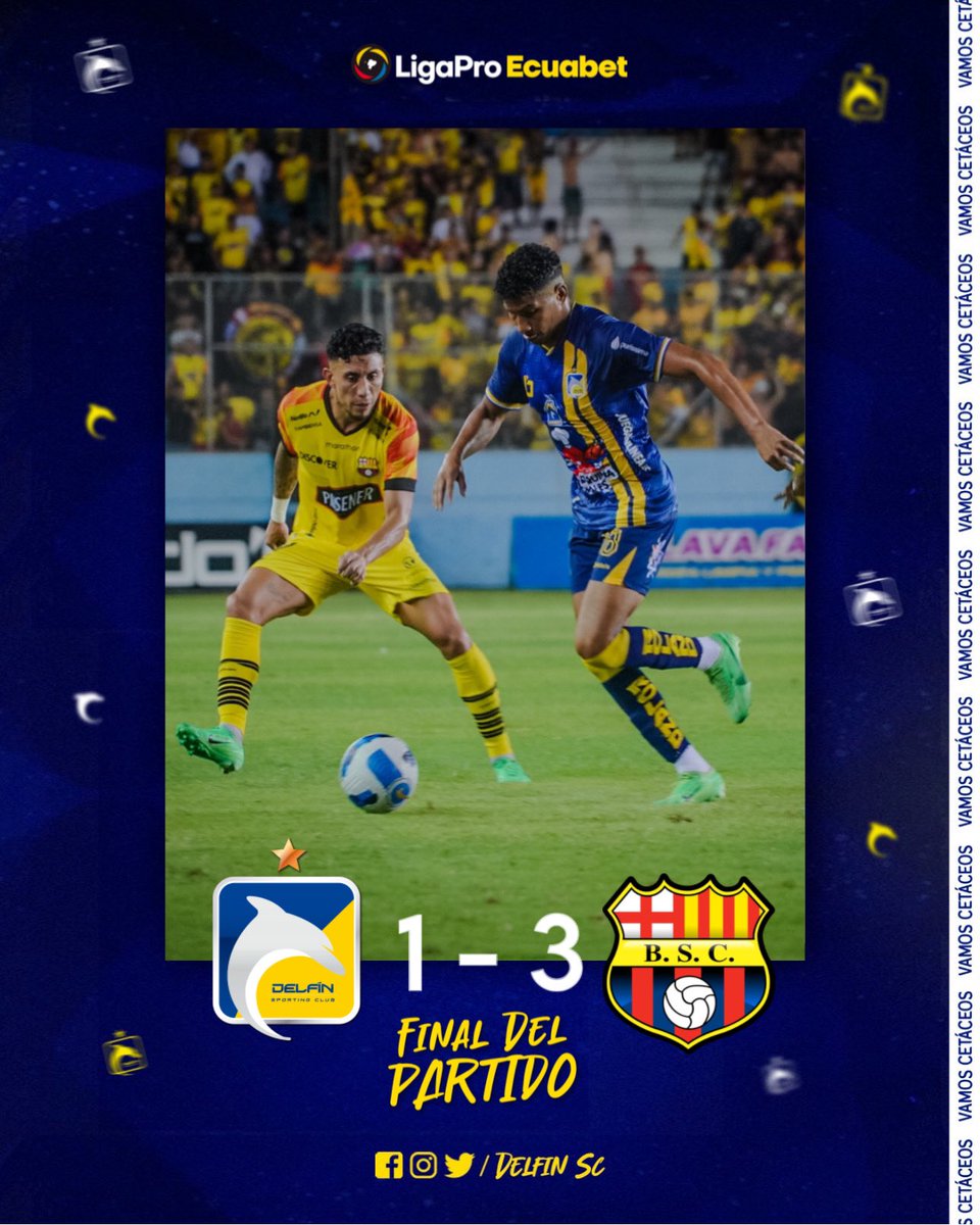 🏆 @ligaproec ✅Final de partido 90’ ⏰ ⚽️ DELFÍN 🆚 BARCELONA 🏟️Estadio Jocay #delfínsc #elorgullodemanabí