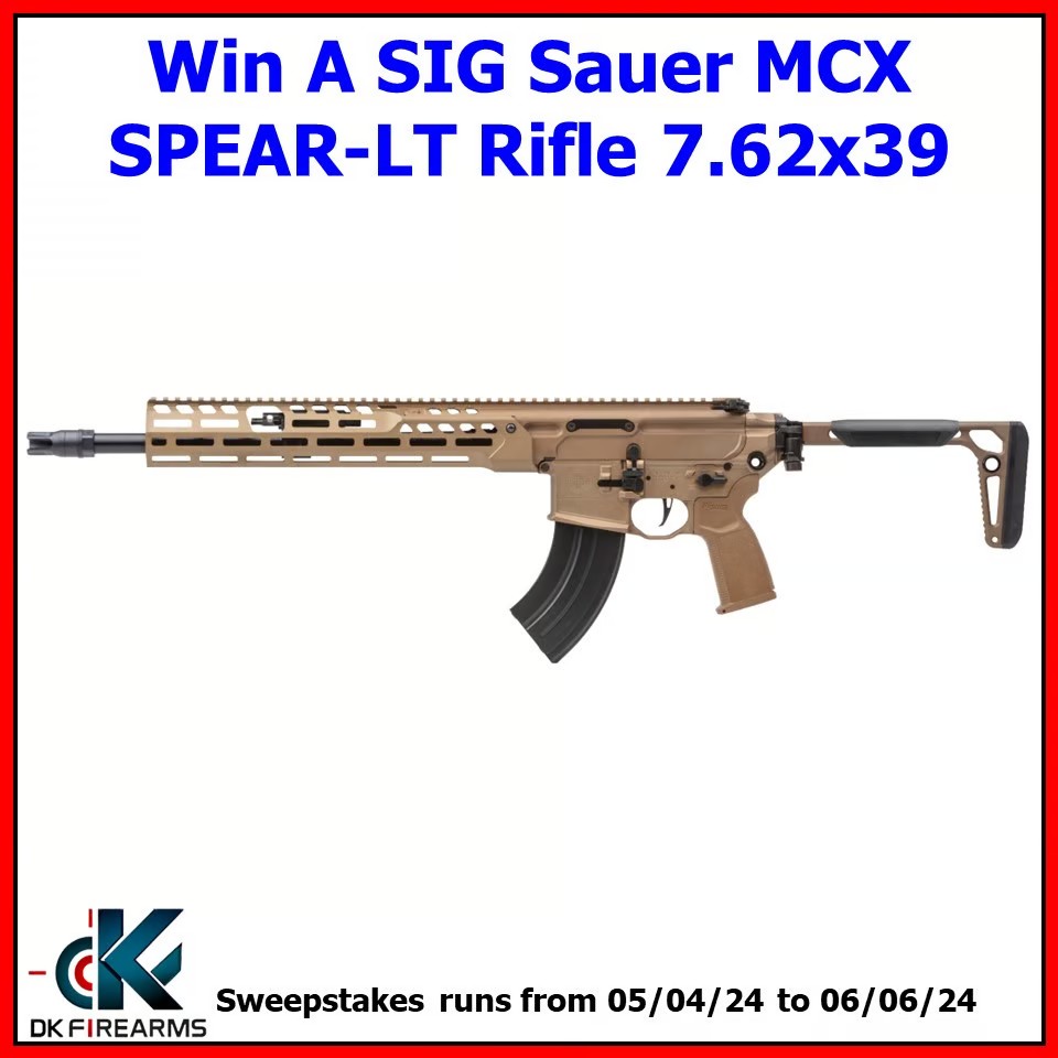 Win a Sig Sauer MCX Spear LT 7.62x39 Rifle

Giveaway ends June 6th 

Link in comment ⬇️

#gungiveaway #winagun #ItsTheGuns
