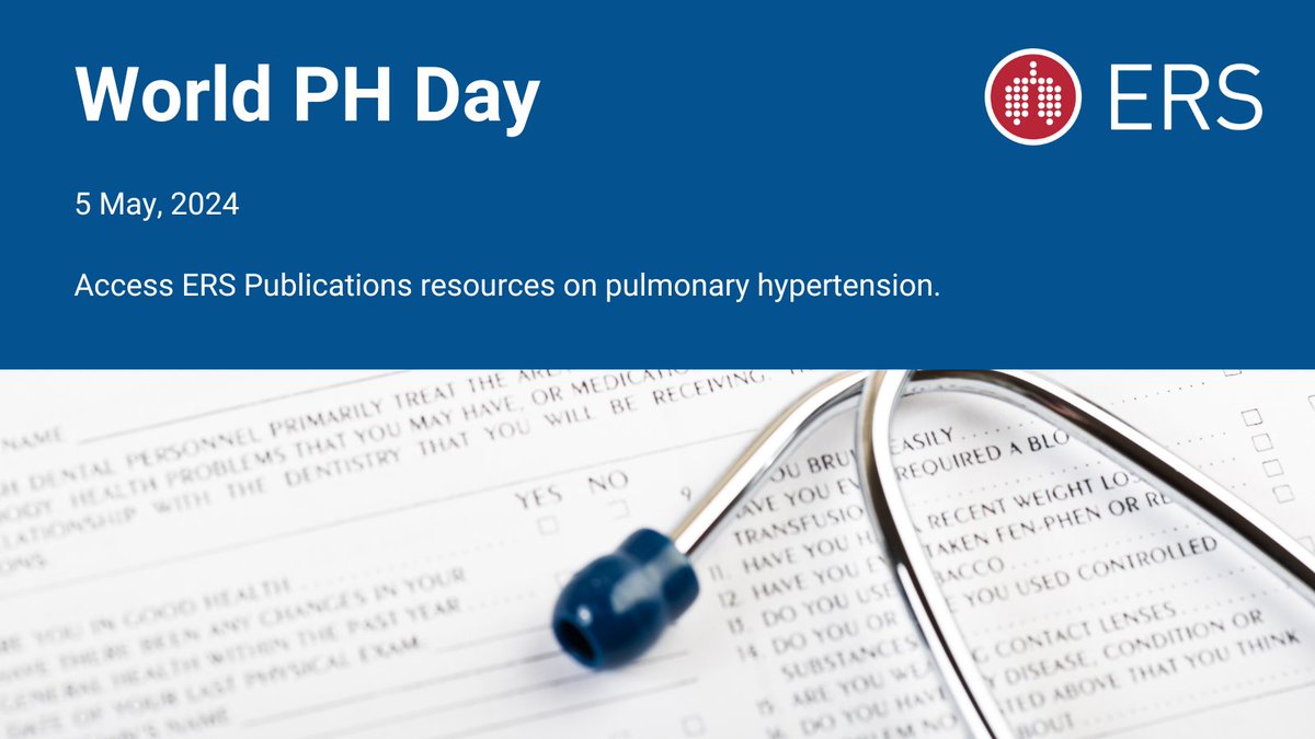 5 May 2024 is #WorldPHDay2024. In recognition of this, we are sharing a collection of ERS Publications resources on the topic of pulmonary hypertension. erj.ersjournals.com/cc/world-pulmo…