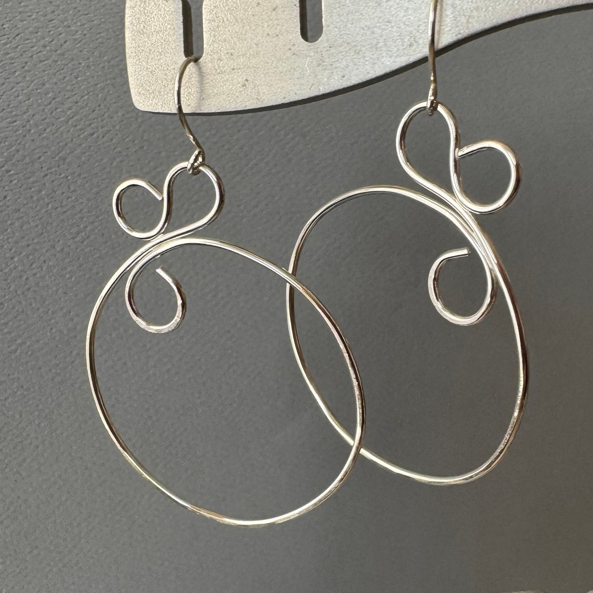 Curly Sterling Silver Doodle Lightweight Dangle Earrings tuppu.net/efb98fdc #artisanjewelry #handmadeinUSA #CapitalCityCrafts #giftideas #Etsy #GiftForWife