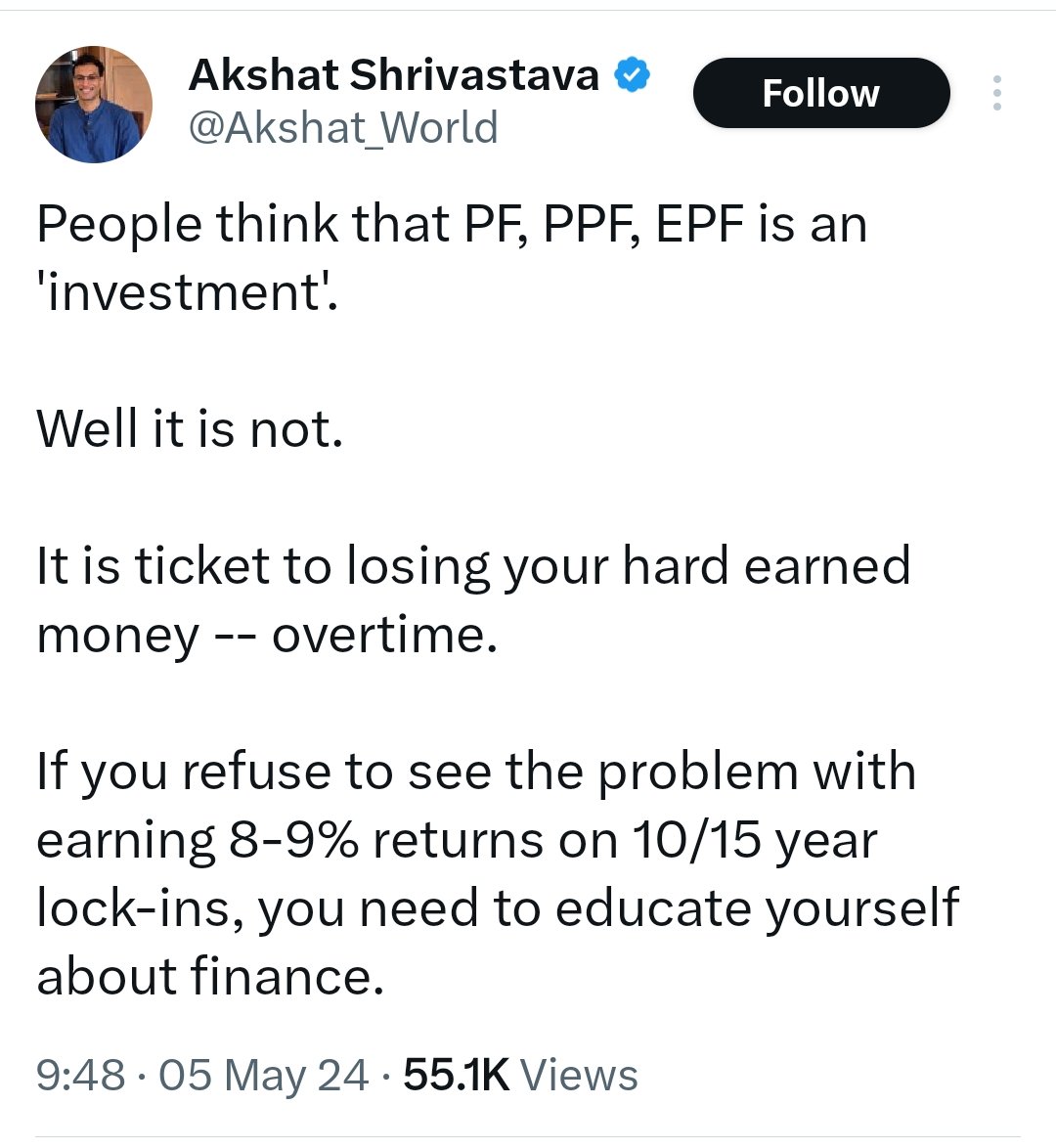 Agreed. Don't lose your hard earned money slowly in PF, EPF, PPF

Get educated in finance and lose money fast in Vauld's crypto FD & Lakshmi NFT 👍