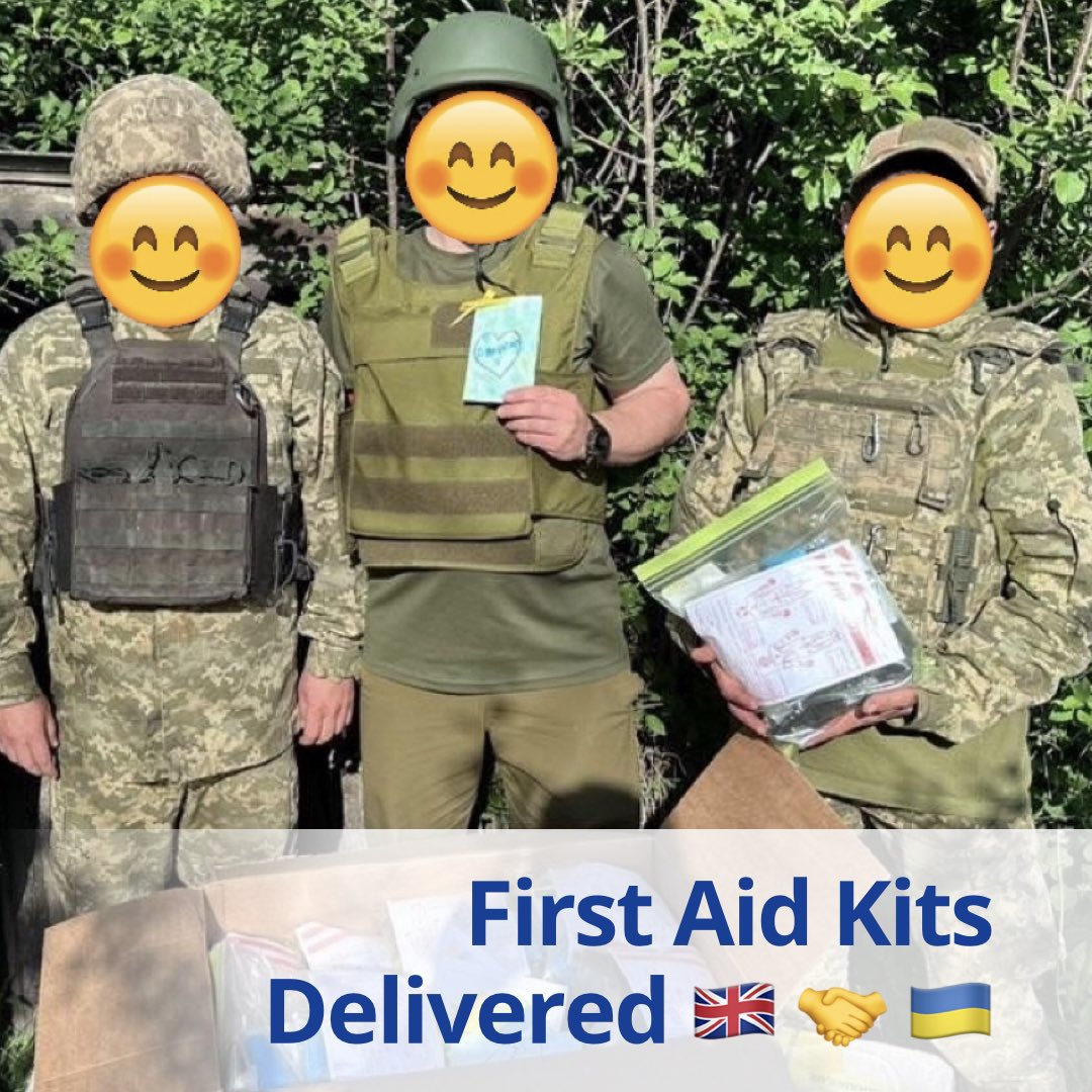 100 First Aid Kits were delivered this week to 214 unit Our Individual First Aid Kits (IFAKs) include components aimed at at dealing with critical bleeding, potential limb loss or life-threatening wounds To support our efforts, please donate via british-ukrainianaid.org
