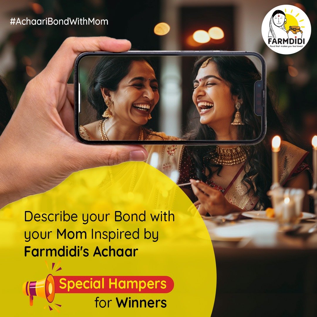 Mother's Day Contest Alert!🎉 
Send us a picture with your mother describing your bond inspired by Farmdidi Achaar and stand a chance to win a Special Hamper on Mother's Day!❤️✨

#Farmdidi #AchaariBondWithMom #MothersDay #MothersDayContest #Mom #Pickle #Achaar