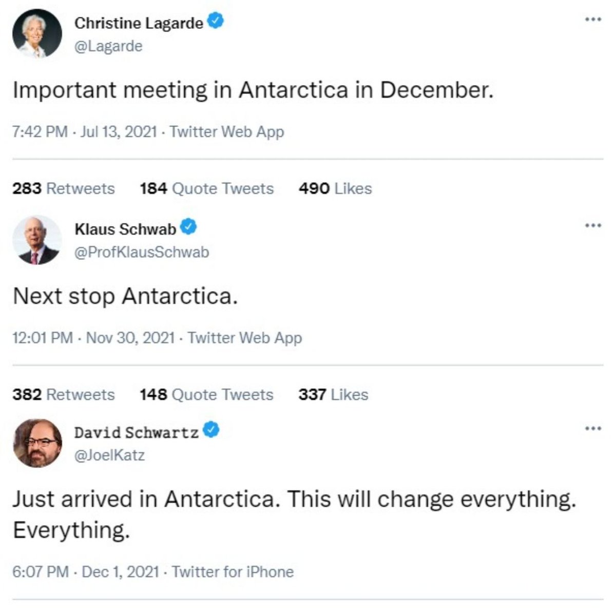 What happened in Antarctica in Dec 2021? Why did so many ‘elites’ meet up there?