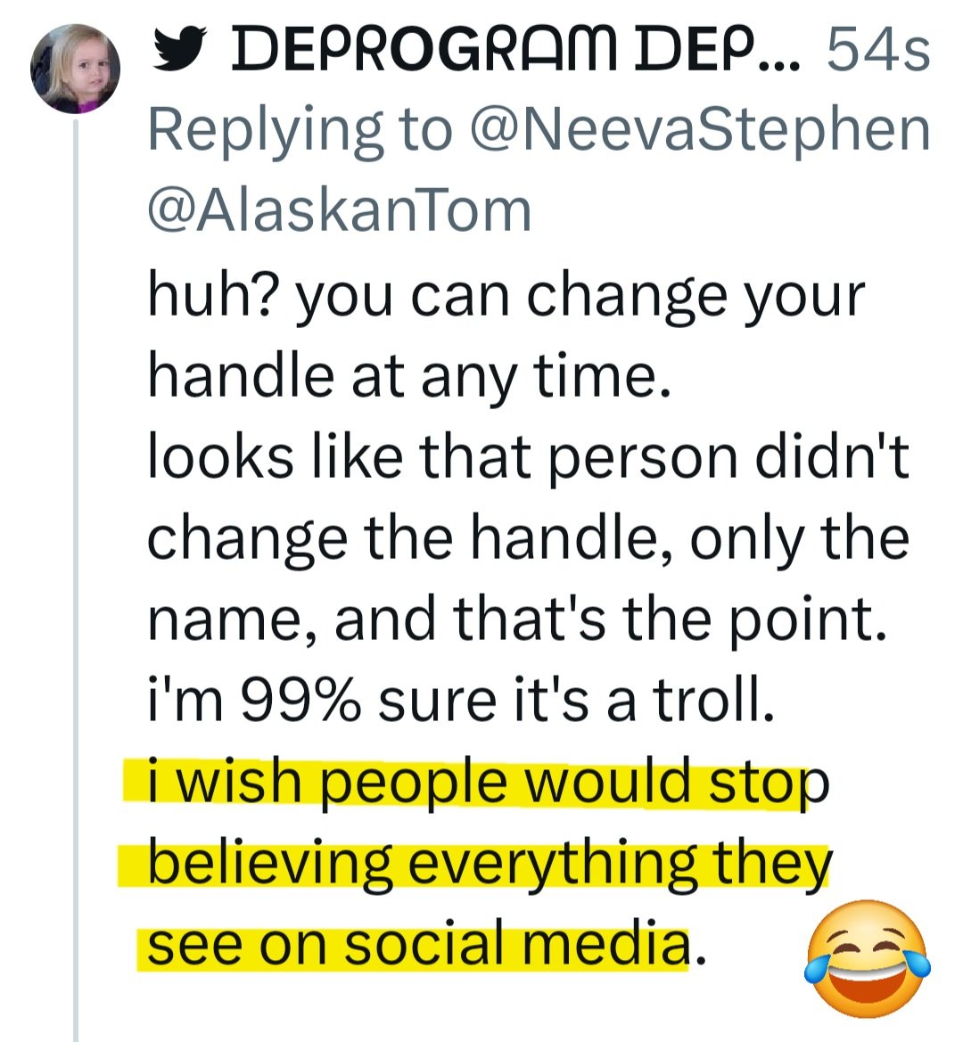 Gotta love it when people are so sure of their convictions, they're not even nearly prepared to be EASILY proven wrong. Do you think they'll believe Google, even though I've explained the same? 🤪 Instead of admitting they're wrong, block incoming in 3, 2, 1... 🚫 The irony. 😅