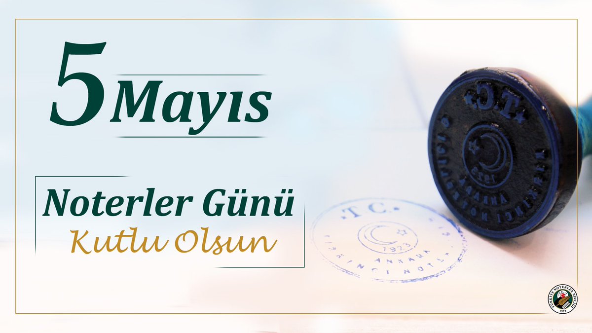 Noterlik Kanununun yürürlüğe girişinin 52.yıl dönümünde hukuk sisteminin ayrılmaz bir parçası olan mesleğimizin kurumsallaşmasını kutlamanın onur ve sevincini yaşıyoruz. Değerli meslektaşlarımızın ve tüm çalışanlarımızın 5 Mayıs Noterler Günü’nü kutluyorum.

Emine ÇAĞLAYAN
Başkan