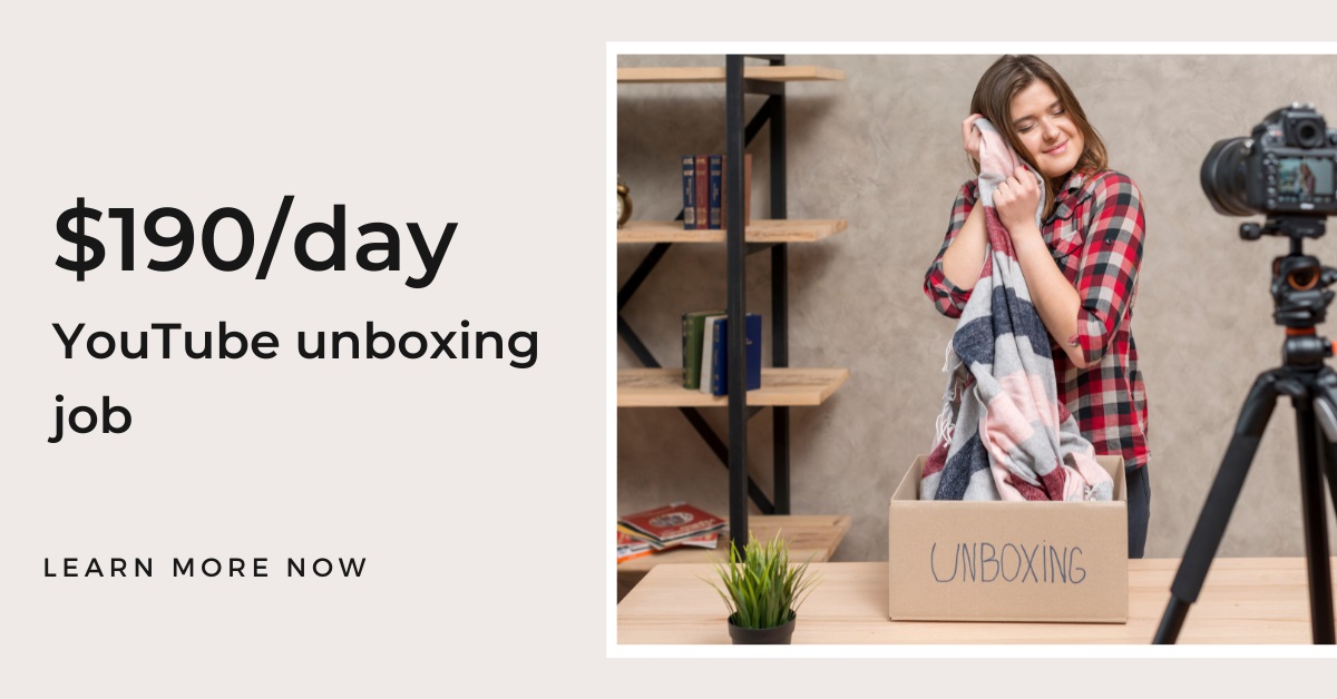 Earn $190/Day with Our YouTube Unboxing Job! 
Apply Now: shafiq580.com/social-media-j…

#YouTubeJob #Unboxing #SideHustle #WorkFromHome #EarnMoneyOnline #OnlineJob #YouTubeCareer #JobOffer #IncomeOpportunity #MakeMoneyOnline #YouTubeUnboxing #DigitalNomad #FreelanceWork