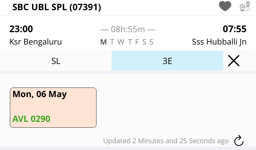 SWR has added one more special train between Bengaluru and Hubballi tomorrow

North Karnataka citizens residing in Bengaluru, please make use of this train and don’t forget to cast your votes on May 7th

@SWRRLY #Hubballi #Bengaluru #LokasabhaElection2024