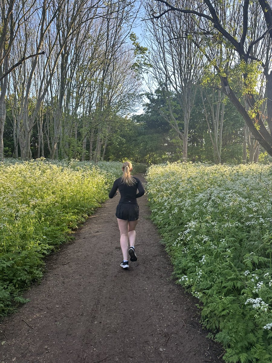 Rural running with my daughter in West London