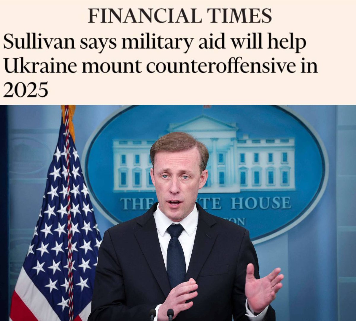 “Sullivan said that military assistance will help Ukraine launch a counteroffensive in 2025”: And this year, even the Americans expect Russian successes in Ukraine.

 “The new package of military assistance to Kyiv recently approved by the US Congress will not be able to…