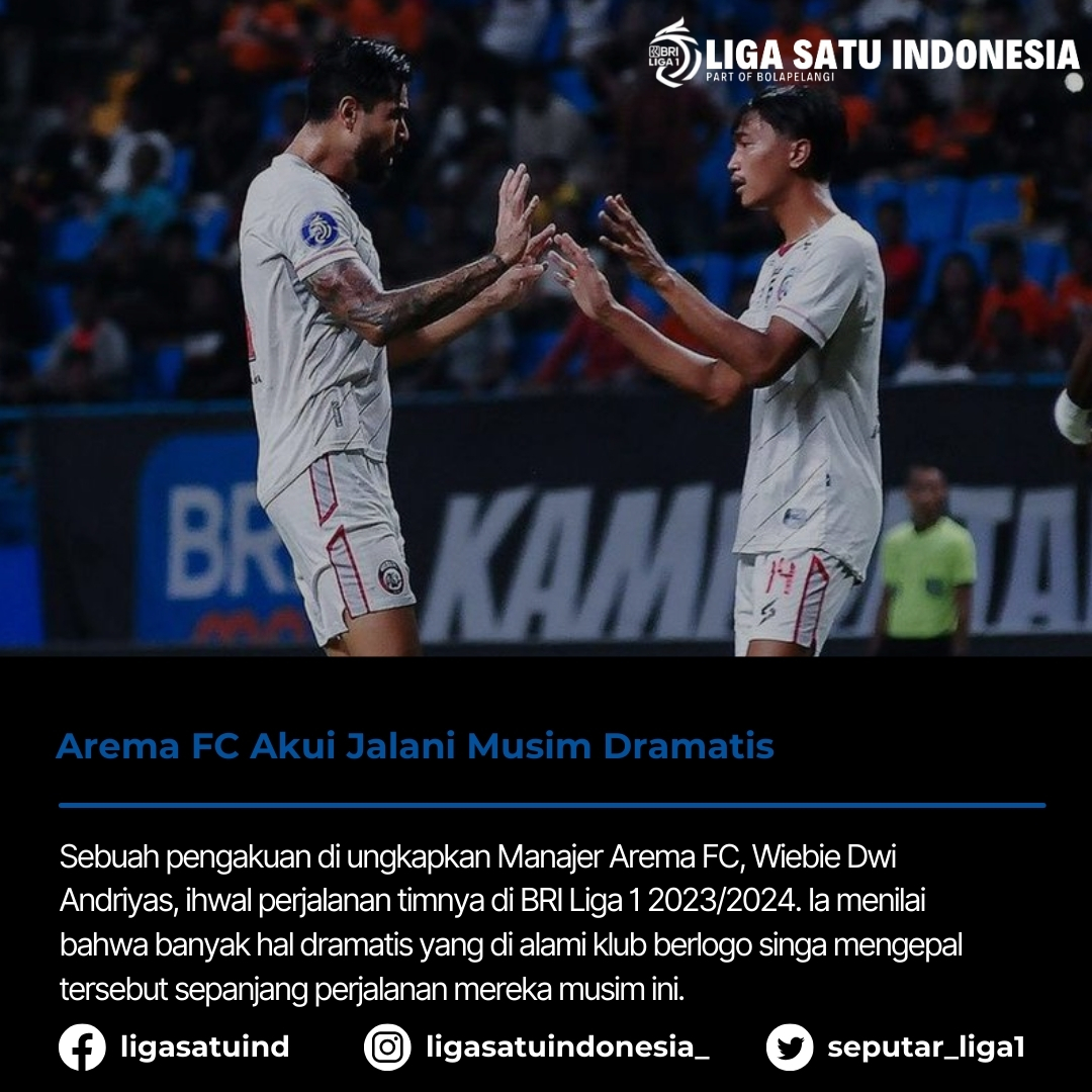 Arema FC Akui Jalani Musim Dramatis

Berita Selengkapnya : tinyurl.com/arema-fc-akui-…
>> bopelnews.com
>> LIgasatuindonesia.com

#liga1indonesia #liga1 #briliga1 #indonesialiga1 #liga1match #liga1indonesia #ligasatuindonesia1 #bopelnews #AremaFC