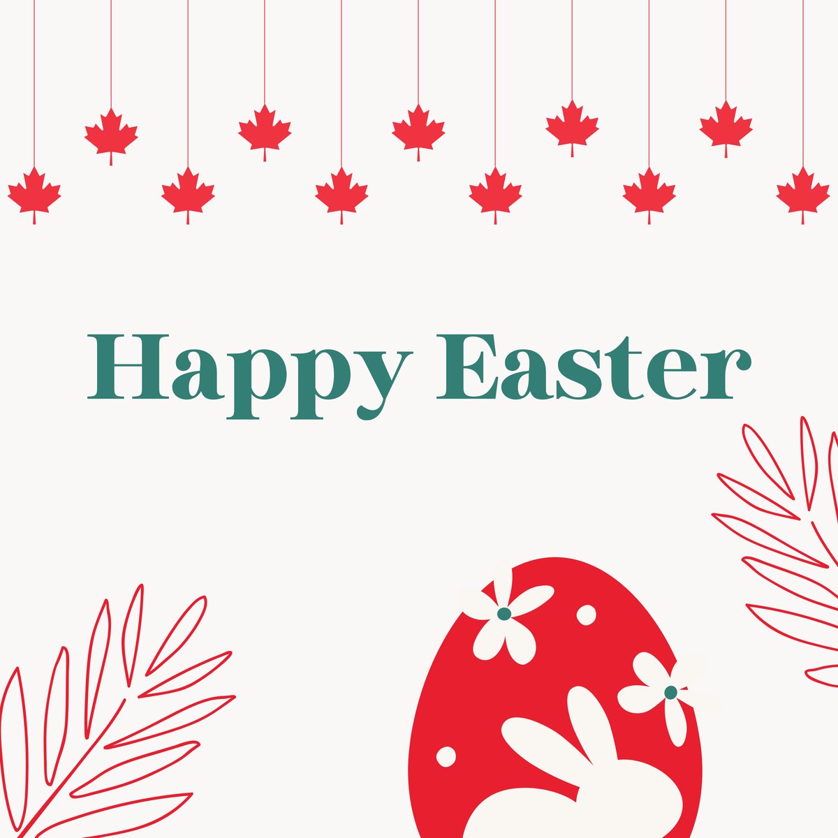 The Embassy of Canada to Jordan wishes a Happy Easter to you and your families! #HappyEaster2024.                                      

تتمنى سفارة كندا في الأردن عيد فصح سعيد لكم ولعائلاتكم كل عام وأنتم بخير! #عيد_الفصح_المجيد2024