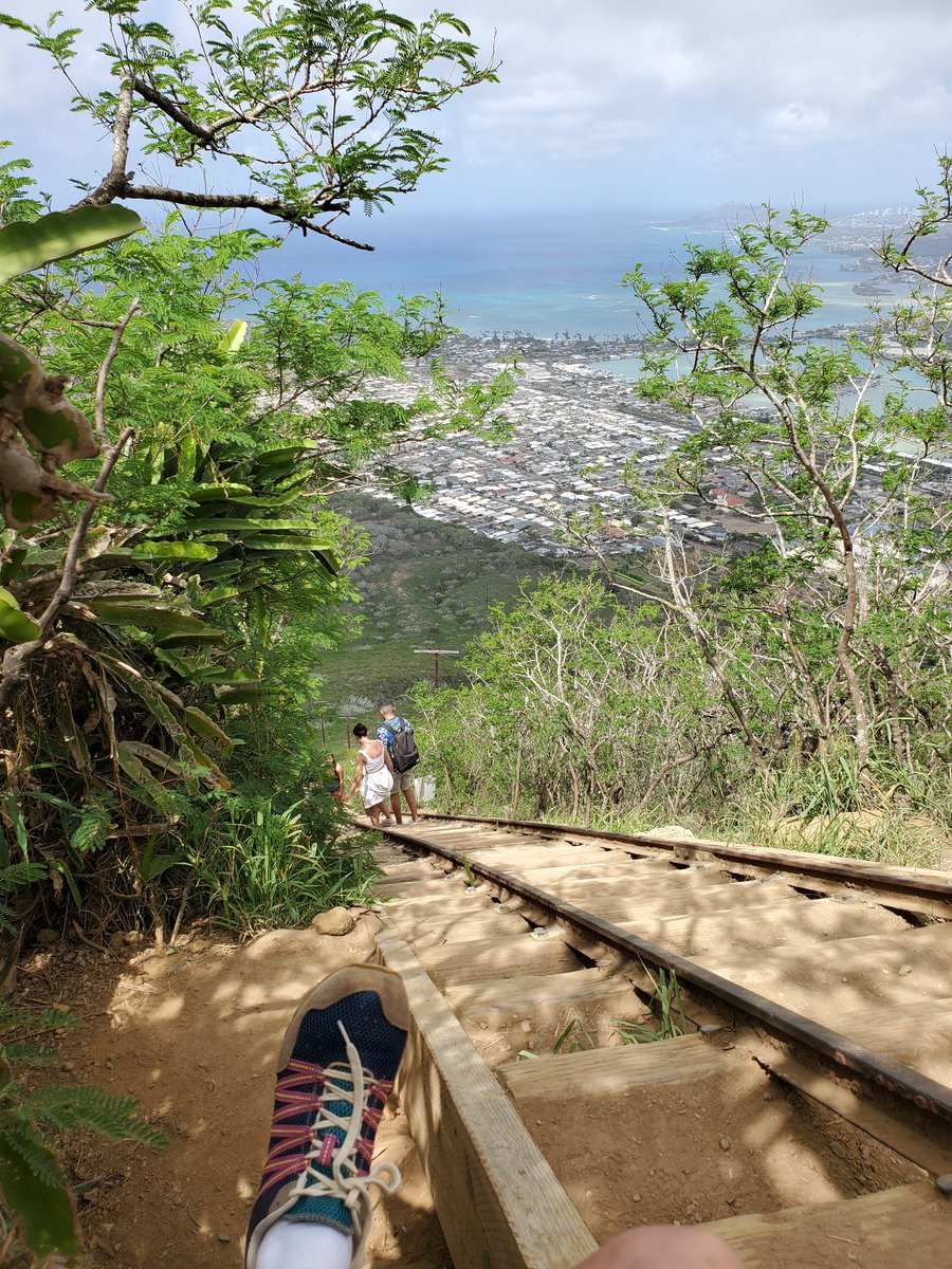 I climbed this today. The first two pictures are randomly grabbed off Tripadvisor and the last 2 are mine. The Koko Crater Stairs ascend 885 feet. I'm exhausted. But it is better to go on adventures than read about them. Like @zachhomol_ says, 'Do Hard Things.'