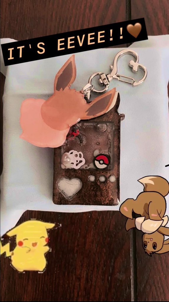 🌟Say hello to my latest creation: a handcrafted resin charm inspired by the ever-adorable Eevee!✨ Whether you're a die-hard fan or simply love unique accessories, this little gem is sure to steal your heart. Catch yours today! #pokemon #smallbusinesslove #epoxyresin #handmade