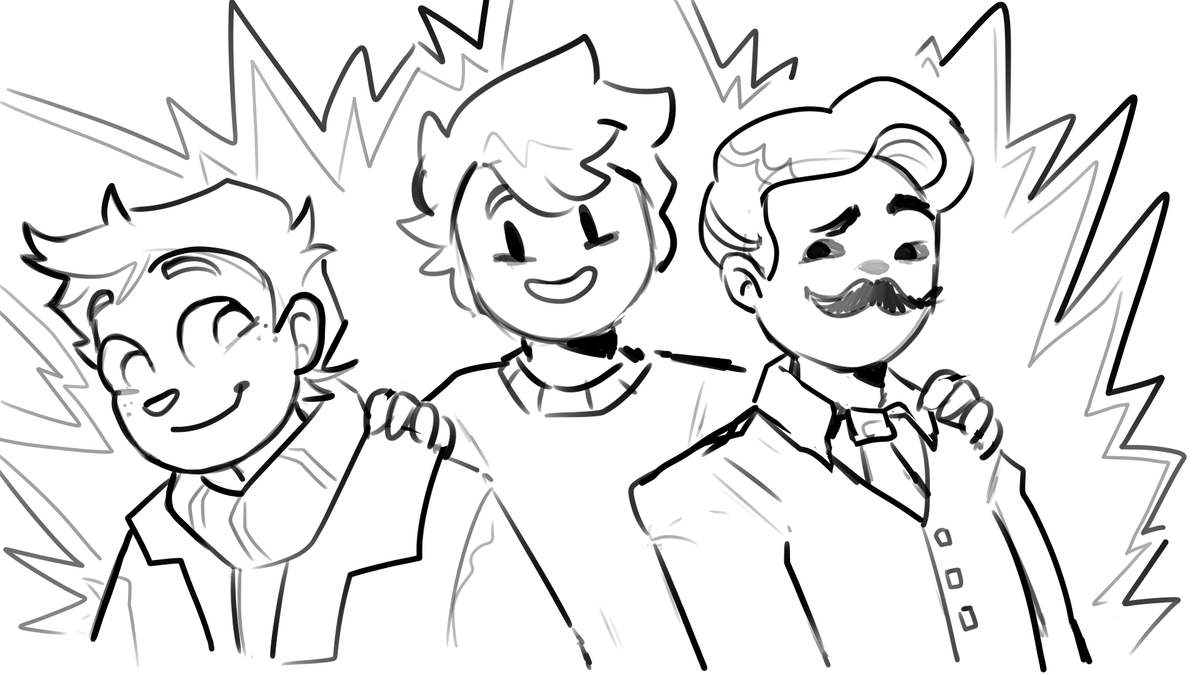 SashinkaCreates's tweet image. The trio!!
I never drew them together before so I was surprised how quickly I whipped this up :0
#HermitCraft #goodtimeswithscarfanart #mumbofanart #grianfanart #hermitaday