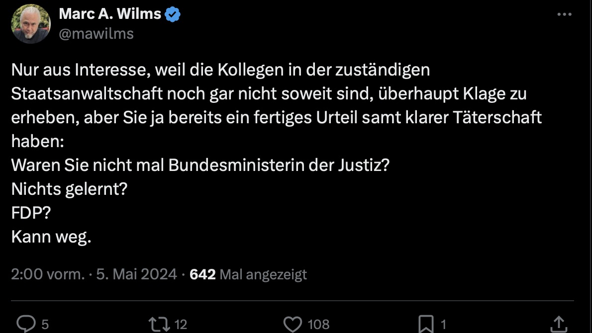 👍🥴👍

Waren Sie nicht mal Bundesministerin der Justiz?