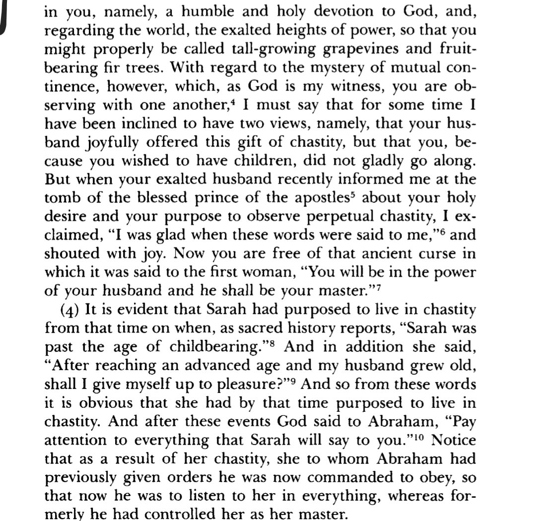 1. The ringing of bells, the ornate decoration of monasticism useless, without condemning them
2. The devil is terrified of judgment day when he will be damned to burn forever
LI
3. Mutual continence in marriage good. Sarah practiced it. It frees the woman from the authority of