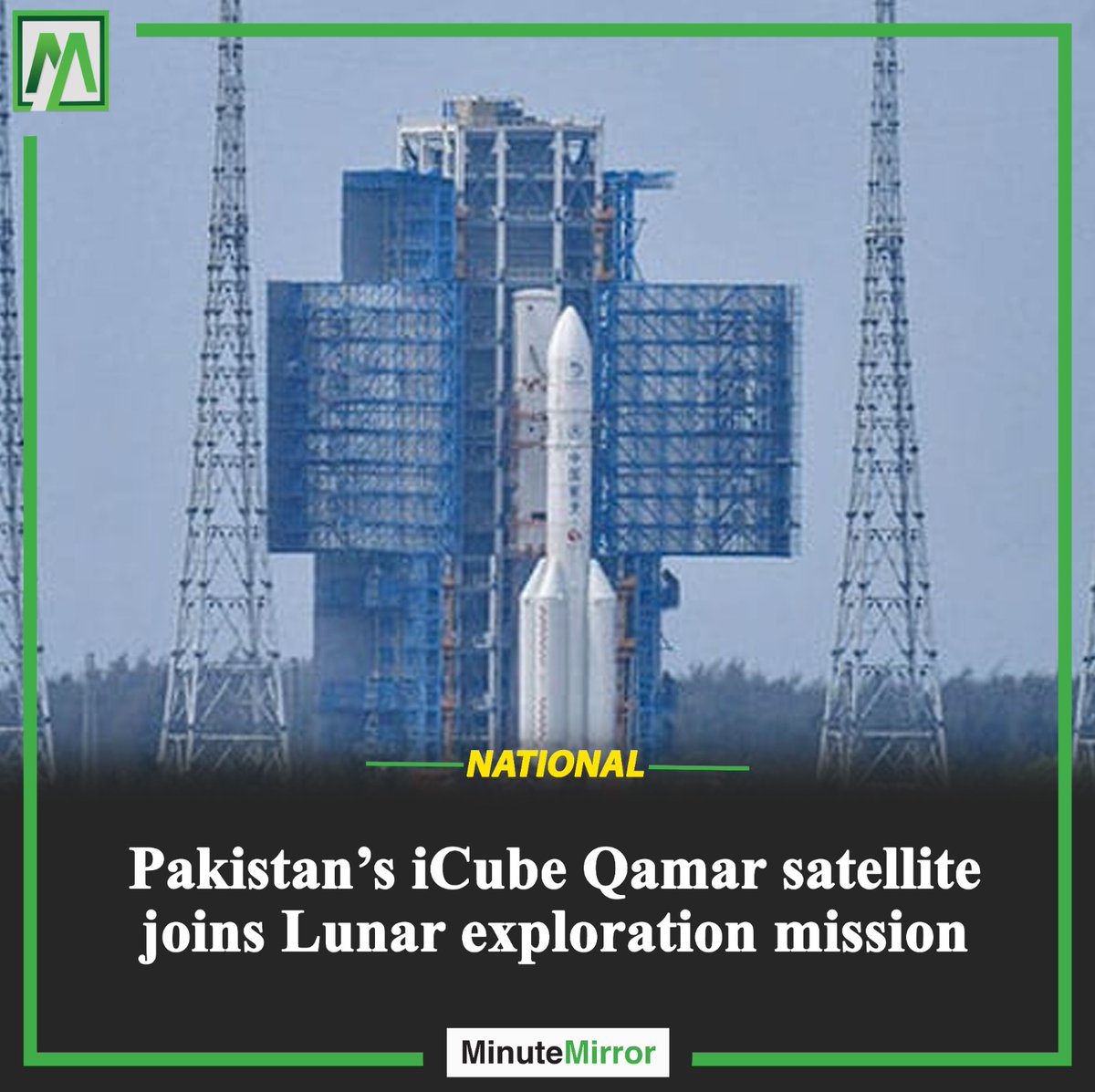 The ICUBE-Q satellite, developed in collaboration with #China’s Shanghai University SJTU and #Pakistan’s SUPARCO, has been successfully integrated into China’s Chang’e6 mission. #ICUBEQ @ShanghaiTechUni @minutemirror_pk @CathayPak minutemirror.com.pk/pakistans-icub…